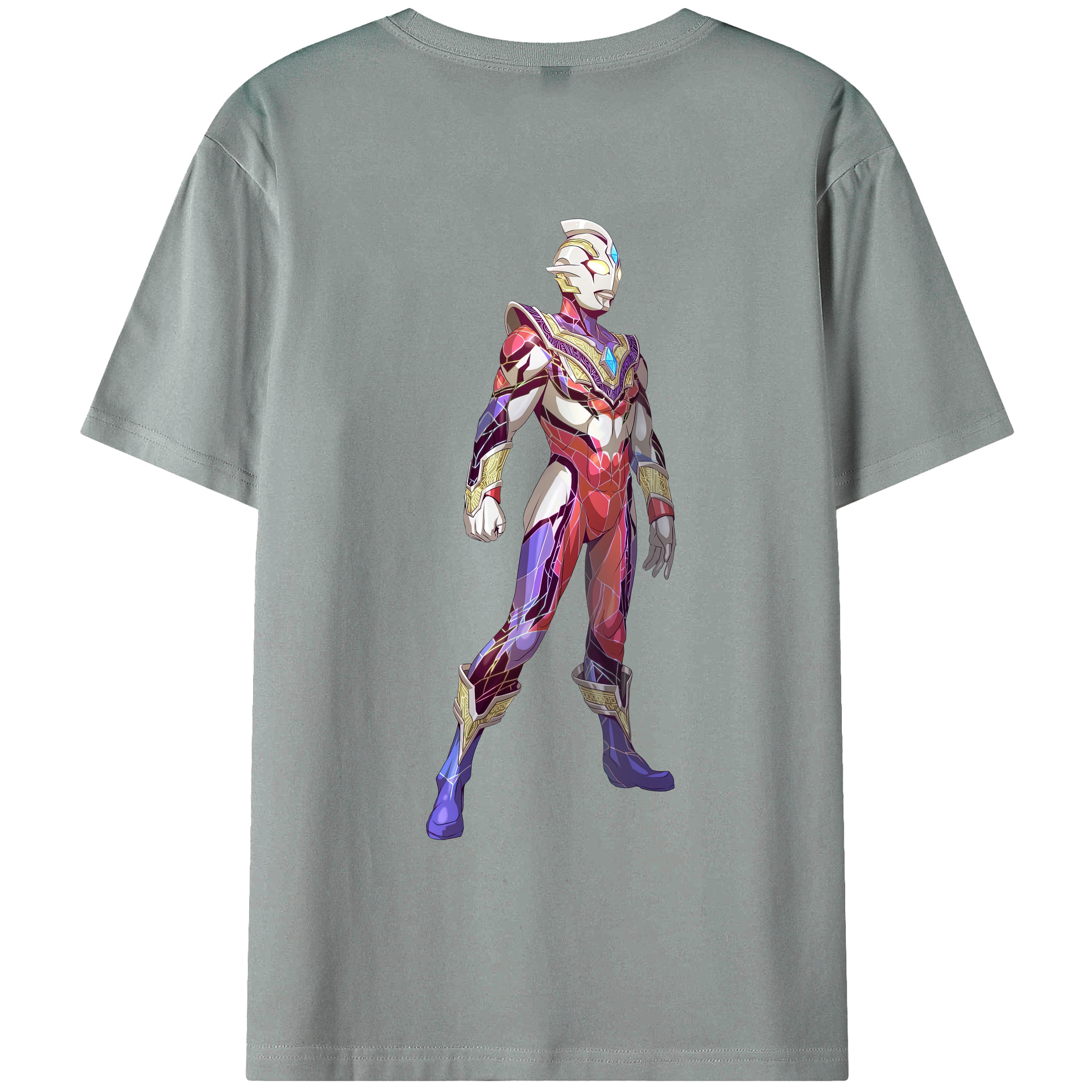 （画像用） ウルトラマン Ultraman 綿100％ メンズ半袖Tシャツ（バックプリント） 通気性